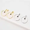 Andywen 925 Sterling Zilver Goud Helder Zwart Zirkoon Crystal Earring Stud Piercing Ring Sieraden Set 2021 Bruiloft Gift Mode