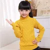 Dzieci Sweter Jesień / Zima Dzieci Swetry Dzianiny Turtleneck Swetry Dla Baby Boys Girls 2-14 lata Nosić TX049 Y0925