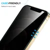 Protecteurs d'écran de téléphone portable de confidentialité pour iphone 14 13 12 11 Pro Max XR 7 8Plus verre trempé antipeeping avec emballage de vente au détail5592695