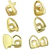 Gold Grillz Single Hollow Heart Cross Yıldız Ağız Diş üst alt diş dişleri ızgaralar hip hop moda güzel mücevherler