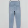 Hoge taille heupen strakke jeans vrouwelijke zin Europa en de Verenigde Staten lente zomer slanke voeten broek witte negen lange 210423