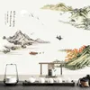 Large Finished 190*140cm Living Room Landscape Painting on the Wall Bedroom Study Decoration Chinese Style Wall Stickers 210929