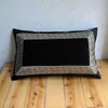 Luxury fashion Pillow case black velvet material and Light gold geometric embroidery pattern European style pillowcase cushion cover 3 sizes Christmas gifts