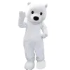 Halloween Blanc Teddy Bear Costume de mascotte Qualité Qualité Thème de dessin animé Carnaval Unisexe Taille des adultes Taille de Noël fête d'anniversaire Fantaisie Outfit
