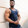 Novo designer de verão dos homens ginásios fitness tank top moda masculina crossfit roupas respirável masculino casual sem mangas camisas colete tops212t