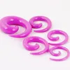 Goth Acrylic Earrings Spiral Taper Flesh Ear Tunnels Black Piercing Stretcher Expander Stretching Plug Body Jewelry 2mm 5mm 10mm