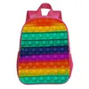 Fidget Backpack Rainbow Tie Dye Sensory Decompression Toy Push Bubbles Bag Purses Kids Adult Shoulder Bags Silicone Handbag Tote Christmas02xm