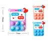 Fidget Toys Sensory Christmas Gift Valentine Day Silica Gel Lock keychain Push Bubble Anti Stress Educational Aldult Decompression Toy Surprise Wholesale In Stock