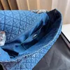 Designer Women CF Denim Shoulder Bag Luxurys Designers Väskor 21SS Paris Fashion Canvas stor kapacitetshopping Handväskor Diamond Lat223a