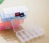 Wholesale Colorful 10Compartments Jewelry Beads Container Storage boxes 10 Grids Plastic Box Holder SN5362