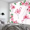 Tapestries Flamingo Wall Hanging Tapestry Beautiful Natural Forest For Bedroom College Dorm Decoration Art Camping Mat Beach Throw Rug