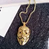 Europe and the United States around the film V Killers mask necklace tide male hip - hop accessories whole gold chains for men251t