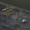 Ketting oorbellen Set Real 925 Silver Natural Labradorite stenen hanger voor vrouwen Lucky Bead Fine Jewelry Gemstone Bijoux