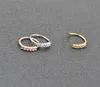 50pcs Body Jewelry Piercing - CZ Hoop Ear Helix Daith Cartilage Tragus Earring Nose Septum Ring Bend Shine 18G