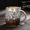 Creativo grande capacità semplice coppia in ceramica tazza da caffè in stile giapponese tazza da bere al forno 460 ml