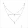 Pendant Necklaces & Pendants Jewelry Jankelly Fashion Luxury Mother White Stone Wedding Long Chain Energy Necklace For Woman 210323 Drop Del