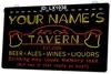 LX1036 Ваши имена Tavern Beer ALES Вина Вина Световой Знак Двойной Цвета 3D Гравировка