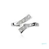 Argento sterling trasparente cubico regolabile piede punta coda anelli punta anelli spiaggia punta gioielli donna signora intero YBLH5001290n