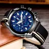 LIGE Brand Men Leather Strap Military Watches Men's Chronograph Waterproof Sport Date Quartz Wristwatch Gifts relogio masculino 210527