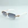 Lunettes de soleil XL Diamond 3524012-B9, verres en corne blanche naturelle, lentille 3 0 épaisseur 234S