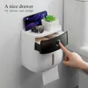 Portable Toilet Paper Holder Plastic Waterproof Paper Dispenser For Toilet Home Storage Box Bathroom Accessories 210401