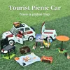 Moc Creator Ideale Turista Picnic Auto Rimorchio Trattore Fai da te Building Block Set Trasporto Mattoni educativi per bambini Giocattoli Regali Q0624