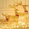Weihnachtsdekorationen 2022 Jahr Dekoration Ornamente Gold Hirsch Elch Led Licht Baum Szene Zimmer Haus Navidad Dekor71387085142350