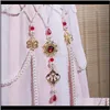 Belly Chains Body Jewelry Drop Delivery 2021 Handmade Chain Womens Antique Long Tassel Pearl Tang Style Flat Collar Waist Ru Skirt Po Accesso