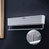 Bathroom Shelf Organizer With Towel Bar Wall Mounted Bathroom Storage Shower Shampoo Makeup Kitchen Toilet Home Rack Holder 210331