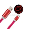 Cables de teléfono magnéticos de luz de flujo de luz LED luminosa rápida Tipo c USB-C Cable de carga micro USB para Samsung htc lg Android pc Nueva alta calidad