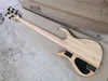 5 strängar Neck-Thru-Body Electric Bass Guitar med svart hårdvara, 2 pickup, kan anpassas