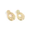 Golden Metal Water Dangle Earrings for Women Vintage Charm Statement Wedding Party Jewelry