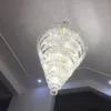 Lampadari di cristallo di grandi dimensioni multistrato Lampada da villa moderna AC110V 220V Apparecchi di illuminazione per scale di lusso Apparecchio per decorazioni per la casa