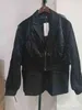 IEFB Mäns Wear Handsome Fake Två Pieces Multi-Layer Design Patchwork Blazer Fabric Mäns Casual Jacket Coat Zipper Black 9Y5442 210524