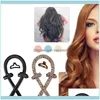 Outils pour cheveux Fers Soins Styling Products90 Ensembles 17 Couleurs Sans Chaleur Curling Rod Bandeau Paresseux Curler Soie Curlings Fer Ruban Bigoudis Faire Ha