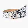 Bälten 2021 Fashion Leisure Luxury Ladies Belt Oregelbundet runda spännetryck Snake Cow Leather Casual All-Match Women