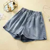 Short Jeans Spodenki Summer Plus Size Denim Women Fashion Loose Casual Pants Elastic High Waist Shorts 9741 210415