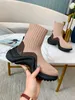 Designer de botas de meias de luxo de alta qualidade Martin tornozelo moda dos pais velhos botas de couro marrom preto cinza rosa sapatos