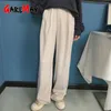 Stacked Wide Leg Pants Femmes À La Mode Lâche Printemps Bureau Formelle Style Coréen Costume Taille Haute Pantalon 210428