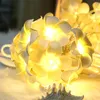 Strings Frangipani LED String Light For Event Party Decoration Holiday Plumeria Garland Xmas Decor Proposal Marriage Room
