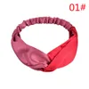 dyeing printing knot headbands cross wide edge elastic headband small fresh floral headdress wholesale Multicolor optional