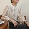 Nomikuma Primavera Estanta Coreana Pescoço Mulheres Blusa Causal Puff Manga Elegante Camisa Elegante Vintage Blusas Mujer de Moda 6F456 210427