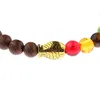 7 chakra pulseira homens metal ouro peixe grânulos naturais madeira budista buddha yoga braceletes para mulheres jóias