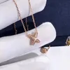 Pendentif Colliers Mode Crystal Zircon Lettre X Collier pour femme Dainty Mariage Bijoux de mariage Real Gold White Rose Plated Cadeaux
