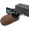 Newarrival F0722 편광 선글라스 Unisex 간결한 Square Plank Fullrim 그라디언트 안경 UV400 55-19-145 고글 occhiali 디자인 포장 케이스