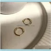 JewelryHoops Серьги тенденция модные украшения из нержавеющей стали для женщин пронзительное кольцо геометрия металлическая золотая обруча Hie Drop Delive 2021 QJ9RF