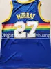 2021 homens de baixo custo retro clássico jersey jersey nikola # 132; 15 # 132; Jokic vintage Allen # 132; 3 # 132; Iverson respirável shorts tamanho S-2XL azul branco preto