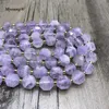 Genuine Light Purple Amethysts Faceted Round Loose Stone Beads,Angelite Birthstone DIY Jewelry Making Accessories Space Beads