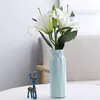 Vases créatifs mode simplicité décoration de la maison couleur résistante aux chutes en plastique Style nordique Vase à fleurs rond