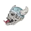 Máscaras adulto festival feio látex máscara de terror para festa de halloween viking pirata capacete crânio cosplay traje de halloween adereços chapelaria